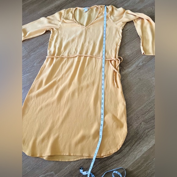 H&M Mustard Yellow Wrap Dress, long sleeve - Picture 7 of 8